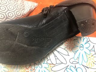 Botines Clark Tacón 7cm Talla 38 Negros