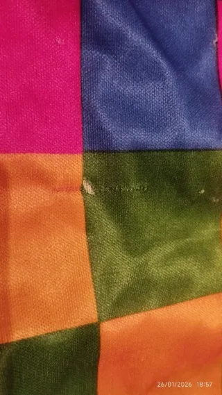 Disfraz payaso cuadros, con gorro.