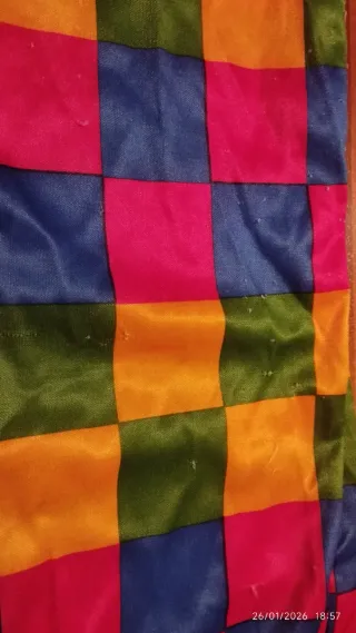 Disfraz payaso cuadros, con gorro.