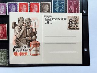 Sellos Tercer Reich/Adolf Hitler Nuevos + Postal