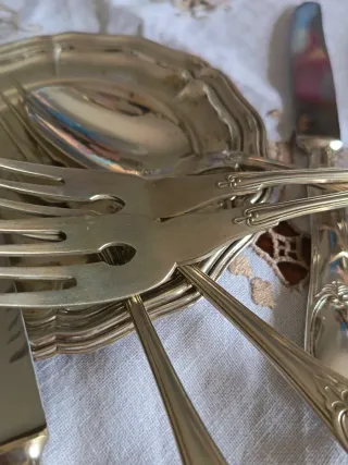 Servizio Vintage Wellner placcato A 1000 da pesce