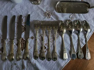 Servizio Vintage Wellner placcato A 1000 da pesce