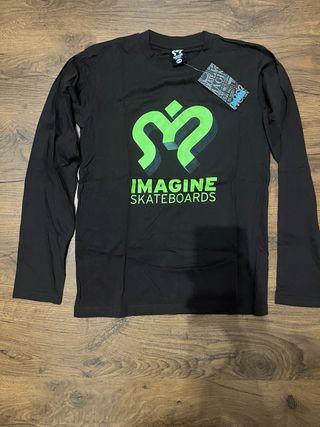 Camiseta IMAGINE SKATEBOARDS Negra Manga Larga