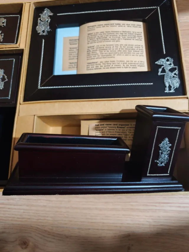 Set organizador escritorio decoración artesanal
