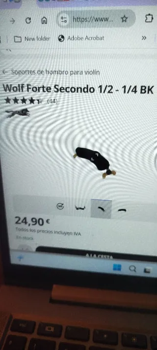 Violín Stentor SR1018 1/2 funda, arco y amohadilla