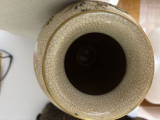 Jarrón Gyozan Cerámica Flores Doradas