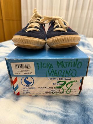 Zapatillas El Ganso Azul y Rojo