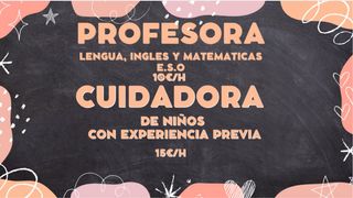 Profesora ingles,lengua,mates madrid y cuidadora