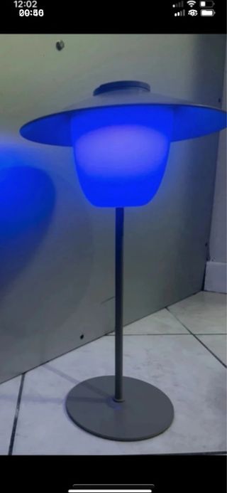 Lampada da tavolo moderna grigio/bianco