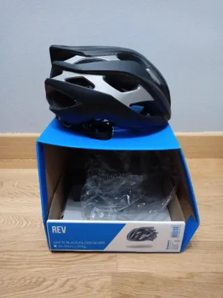 Casco Giant Rev Negro/Plata Talla M