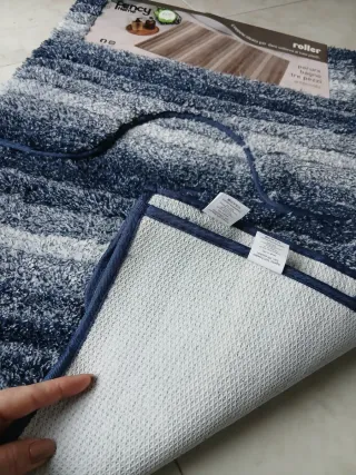 Tris Bagno Fancy Home Blu/Bianco