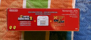 Caja Nintendo 2DS White + Red New Super Mario Bros