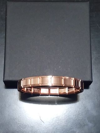 Pulsera elástica acero inoxidable color oro rosa