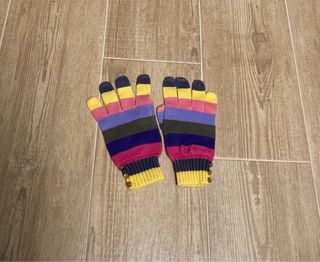 Guantes de rayas multicolor