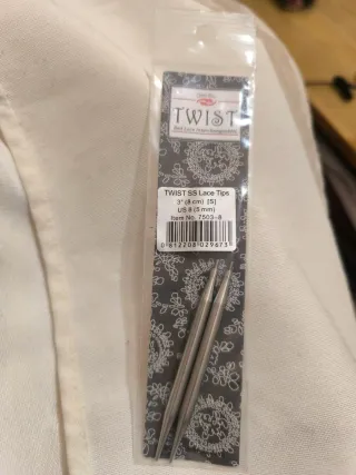Agujas ChiaoGoo TWIST SS Lace 3 US 8