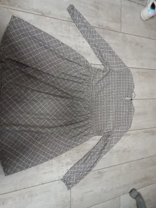 Vestido cuadros gris Clockhouse
