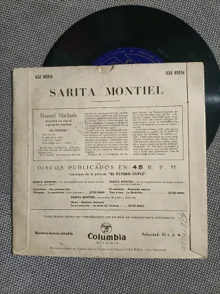Lote 2 Vinilos Sarita Montiel El Último Cuplé