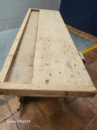 Banco de carpintero antiguo 210x65x88