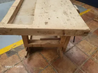 Banco de carpintero antiguo 210x65x88