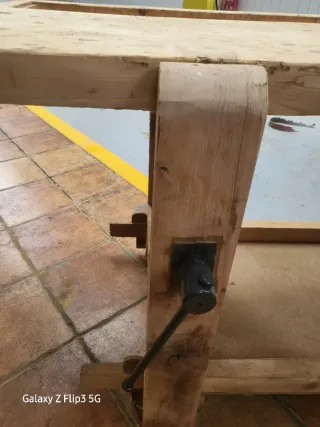 Banco de carpintero antiguo 210x65x88