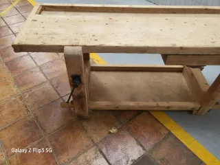 Banco de carpintero antiguo 210x65x88