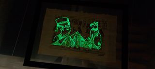 Antico papiro egizio 30 x 40 cm della regina Nefer