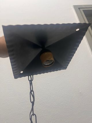 Farol colgante forja rústica cristal