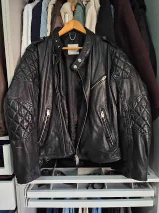 Chaqueta Biker Piel Mango Man Talla L