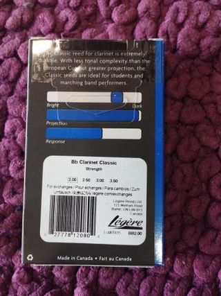 (Nueva) Caña Clarinete Legere Classic Series N.2