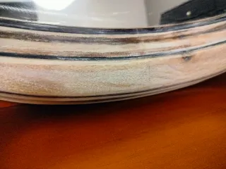 Espejo Ovalado Madera Natural