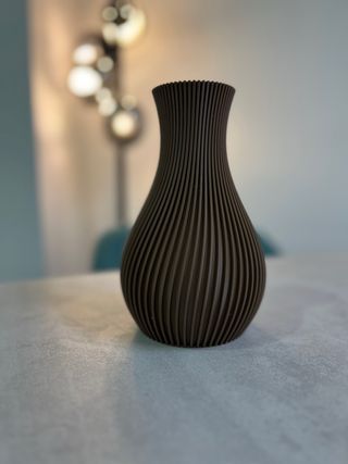 Jarrón Decorativo Acanalado 3D