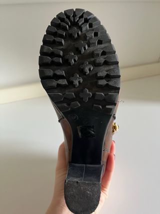 Tronchetto in pelle marrone con tacco