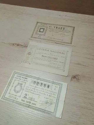 Lotería Nacional Billetes Antiguos