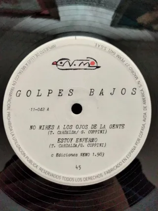 Vinilo Golpes Bajos (1983)