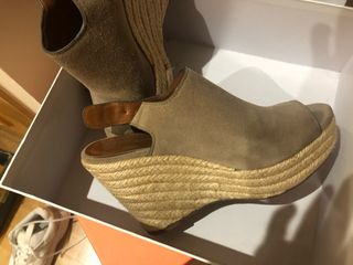 Sandalias Bimba y Lola Piel Serraje Talla 38