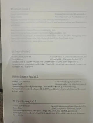 Báscula Inteligente Mi Smart Scale 2