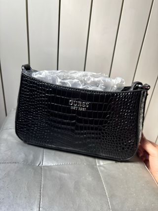 Bolso Negro Cocodrilo