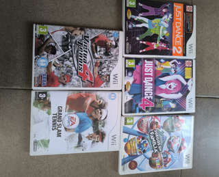Lote 4 Juegos Wii: Just Dance 2, 4, Virtua Tennis