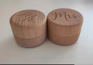 Cajitas portaalianzas Mr & Mrs madera SOLO ENVIO