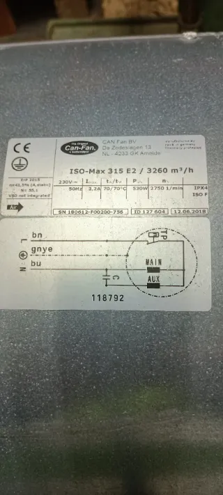 Filtro carbón activo y turbina extractora