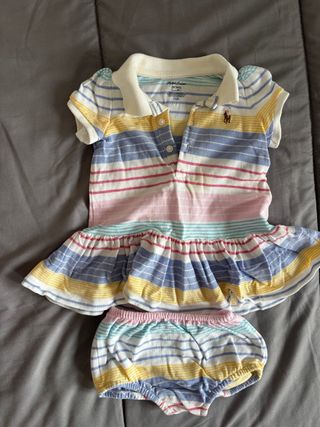 Conjunto Niña Polo y Braguita Rayas Ralph Lauren