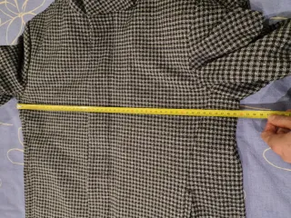 Abrigo Zara Cuadros Gris y Negro