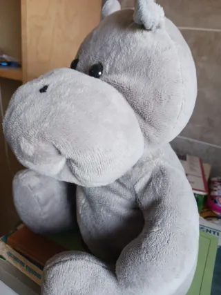 Peluche Ippopotamo Grigio 40 cm