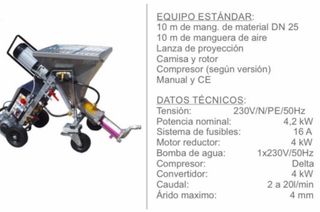 Máquina de Proyectar monofásica y Generador