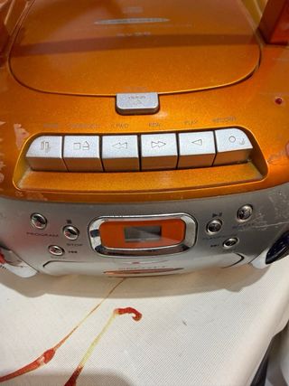 Radiocaset SCOT naranja y plata