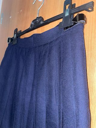 Gonna lunga lana blu regolabile