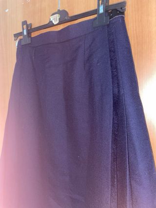 Gonna lunga lana blu regolabile