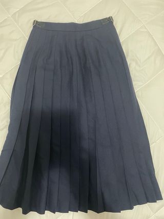 Gonna lunga lana blu regolabile