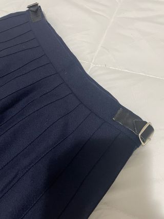 Gonna lunga lana blu regolabile