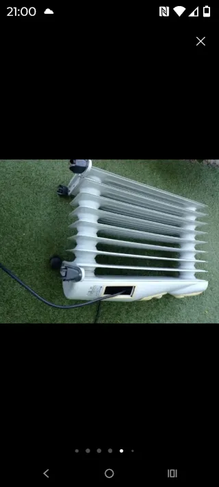 Radiador eléctrico beige y gris